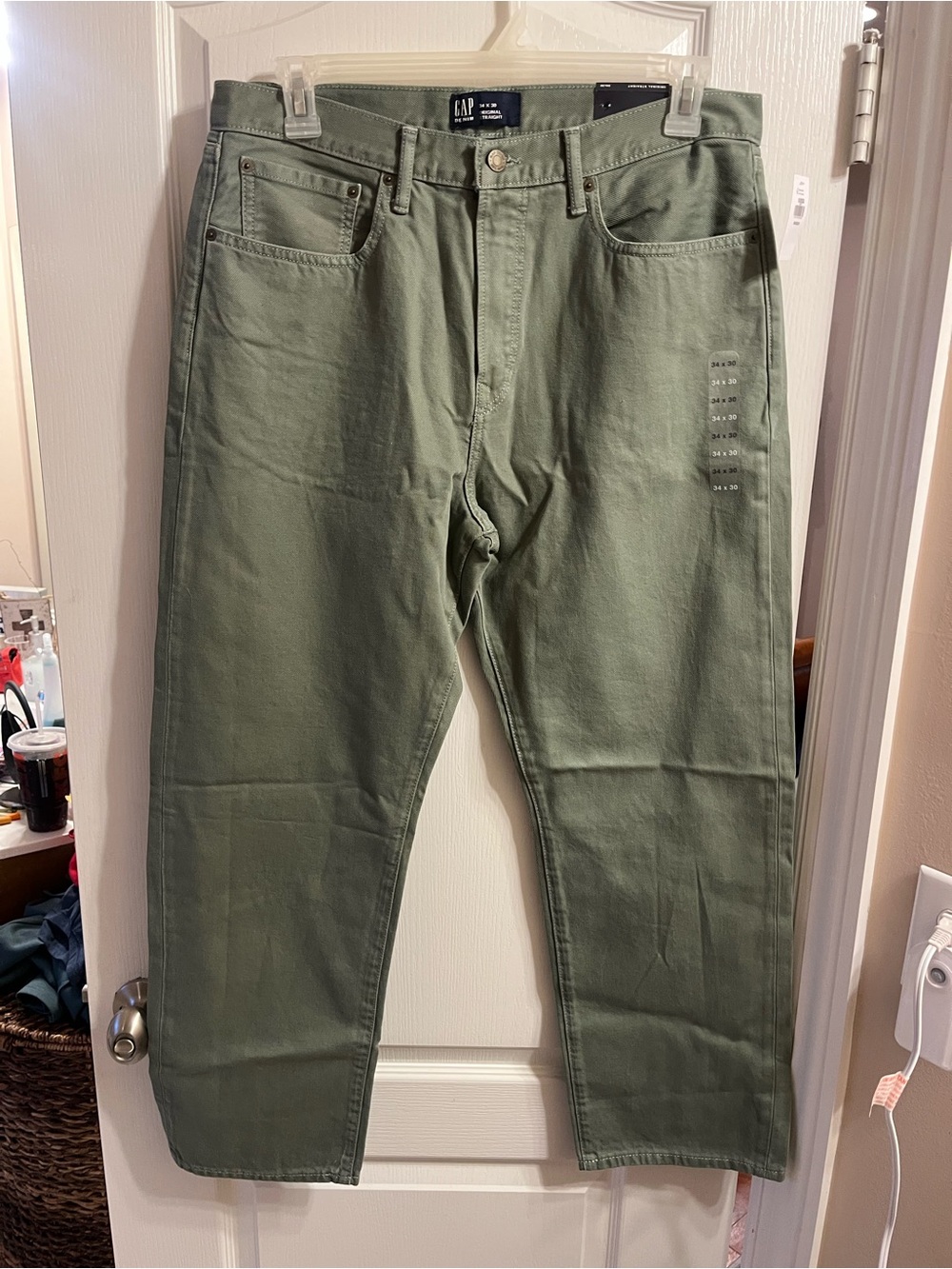 GAP Men's Straight Olive Utility Jeans